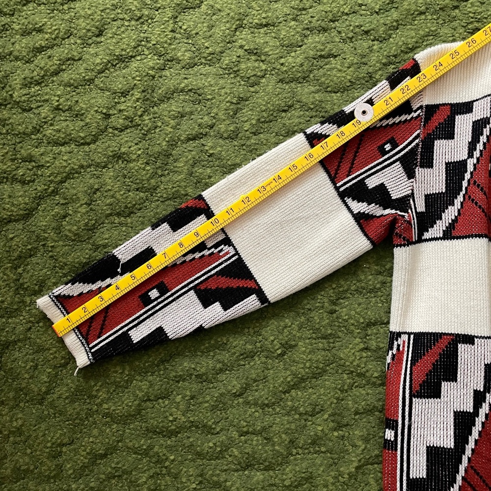 Vintage Shawl Collar Aztec Knit Cardigan - Picture 8 of 11